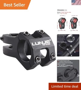 Adjustable 31.8mm Bike Stem in Black (45mm-120mm) - Lightweight Aluminum Alloy - Picture 1 of 10