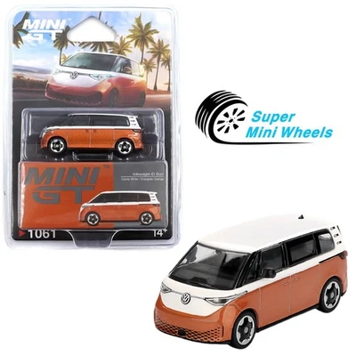 Mini GT 1:64 Volkswagen ID.Buzz Candy White / Energetic Orange #1061 - Image 1 of 4