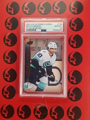 2022-23 Matty Beniers Young Guns Retro PSA 10 Rookie #T-96 RC Seattle Kraken RC  - Image 1 of 2