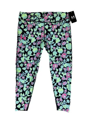 Nuevo Under Armour Niñas Grandes Estampado Tobillo Corto Leggings Floral Verde Rosa Talla XL Foto 1 de 4