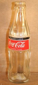 Coca-Cola Paper Label Hobbleskirt Bottle, Switzerland, 1983, Clear Glass, No Cap - Picture 1 of 3