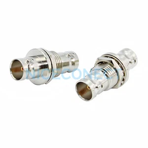 1x 75ohm BNC Female to BNC Jack Bulkhead With Bulkhead Nut Connector Adapter New - Picture 1 of 6