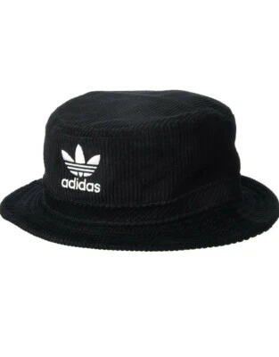 adidas Men's Originals Wide Wale Bucket Hat Black/White One Size Fits Most - Image 1 of 4