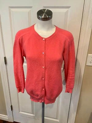 Marc by Marc Jacobs Dark Pink Waffle Knit Cardigan Sweater, Size Small - Image 1 of 4