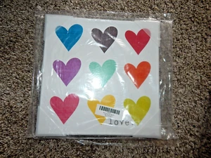 NEW Watercolor Hearts Wall Art 12x12 - Picture 1 of 2