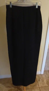 ST. JOHN SANTANA KNIT BLACK HIGH HEEL 43" LONG STRAIGHT FORMAL SKIRT NWOT 6 - Picture 1 of 2