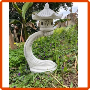 Statua pagoda lanterna lampada giapponese da giardino zen esterno in pietra 70CM - Foto 1 di 3