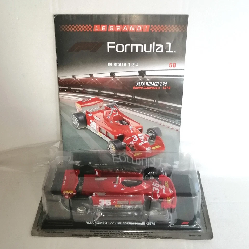 ALFA ROMEO 177 BRUNO GIACOMELLI 1979 CON FASCICOLO N.50 CENTAURIA SCALA 1/24 - Immagine 1 di 1