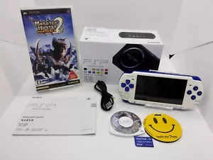 Consola Sony PSP 3000 Azul/Blanco con Cargador PlayStation Portátil Excelente - Imagen 1 de 14