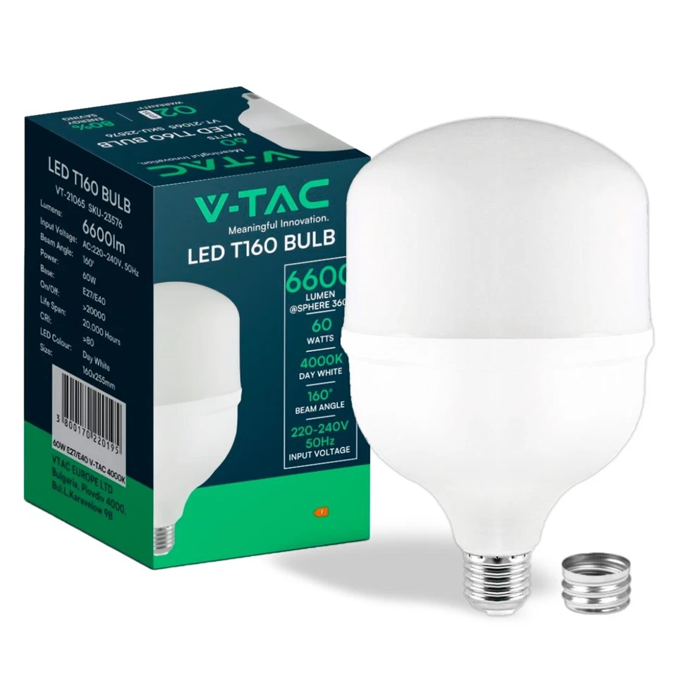 V-TAC Lampadina led globo 30w luce fredda 6000K attacco E27 lampada sfera G150 DR
