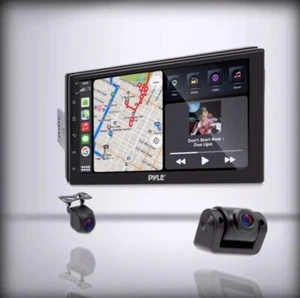 Pyle Single DIN Car Stereo Receiver 7" 1080P HD Touch Screen Bluetooth - M13 - Picture 1 of 12