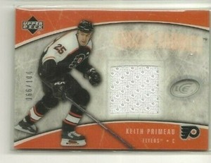 2005-06 Upper Deck Ice Frozen Fabrics Glass #FFKP Primeau 066/100 (ref50588)