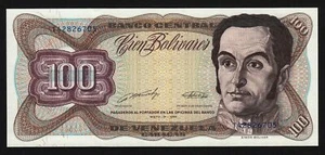 Venezuela 1994 100 bolívares nítidos sin circular P-66c Banco Central de Venezuela - Imagen 1 de 2