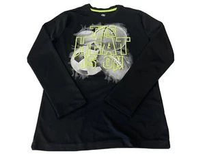 Athletic Works Boys Long Sleeve Tee Shirt Size Large (10/12) Black - Picture 1 of 12