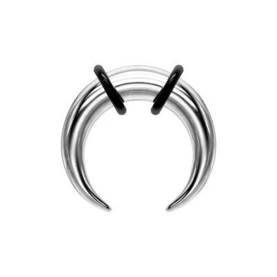 Surgical Steel Crescent Tapers Bull Stretchers Expander Horseshoes Septum Ring - Image 1 of 4