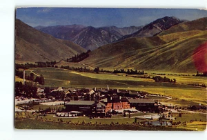 Vintage Postcard Sun Valley Village from Penny Mountain Idaho - Picture 1 of 2