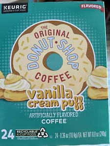 Donut Shop VANILLA CREAM PUFF Keurig Single-Serve K-Cup Pods Medium 24ct 11/2025 - Picture 1 of 2