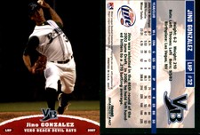 Jino Gonzalez 2007 Grandstand Vero Beach Devil Rays #10 Card *AutographDen*