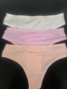 NEW! HANKY PANKY PLAYSTRETCH NATURAL RISE  THONG UNDERWEAR LOT OF 3 SZ XS/S - Picture 1 of 1