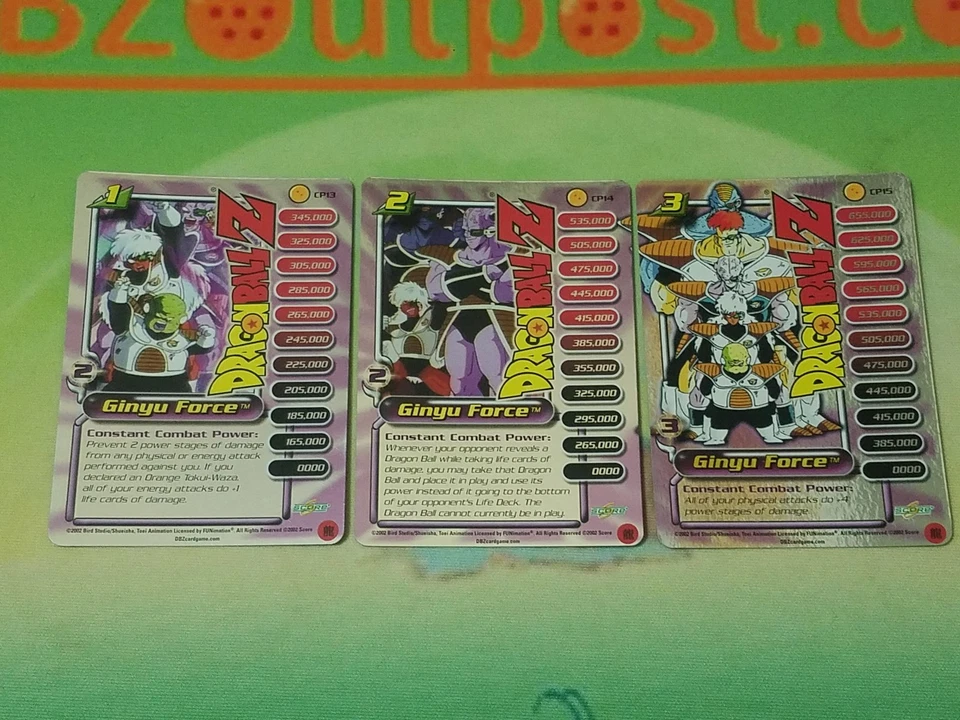 DRAGON BALL Z DBZ Capsule Corp Power Pack Ginyu Force 1-3 foil promo personality - Image 1 of 1