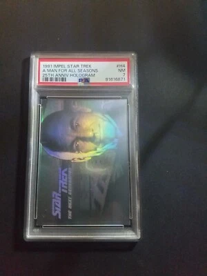 1991 Impel Star Trek A Man for all Seasons #H4 Hologram PSA 7 - Image 1 of 2