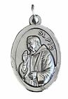 Catholic Saint Padre Pio Silver Tone Religious Medal