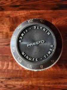 Vintage Presto 60 Minute Timer Brown White Ring Works - Picture 1 of 11