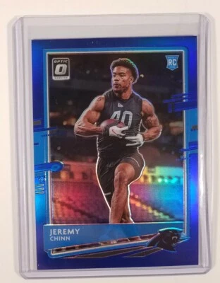 Jeremy Chinn 2020 Donruss Rookie Optic Preview Blue Prizm Carolina /125 - Image 1 of 3