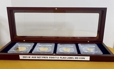 2021-W American Gold Eagles PCGS PR70 FDOI T-2 DCAM Deep Cameo FLAG LABEL - Image 1 of 4