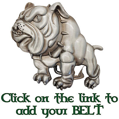 Fibbia Cintura Bulldog Britannico Biker Metallo Cane Bull Dog Terrier • 11.51€