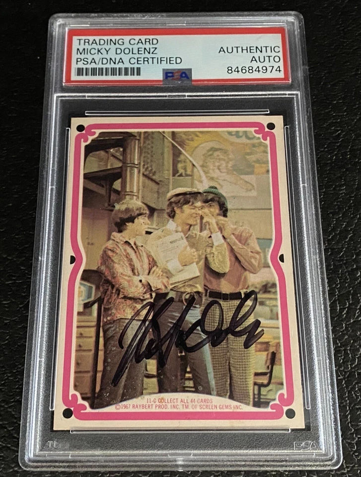 Micky Dolenz Signed 1967 The Monkees Donruss PSA Auto Autograph #11-C Band Card - Image 1 of 4