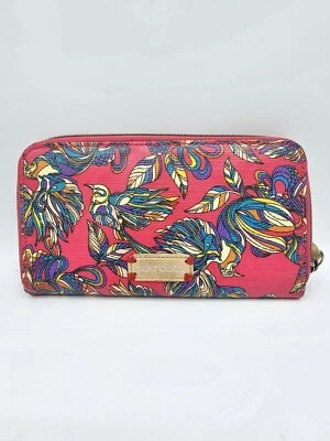 Cartera Sak Roots Peace Rosa con Pájaros Bordados Siente el Aire... Breeze Cremallera Alrededor Foto 1 de 4