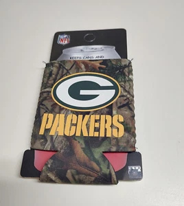 Camo Can Cooler Koozie CAMOUFLAGE GREEN BAY PACKERS BRAND NEW - Picture 1 of 2