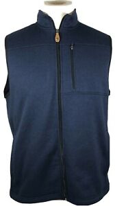 Small Izod Sleeveless Vest Full Zip Men's Navy Blue Peacoat Polyester NWT