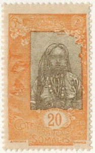 1915/16 - Französische Kolonien. Somalische Küste - Somalische Frau - postfrisch ** Yt.89 - Bild 1 von 2