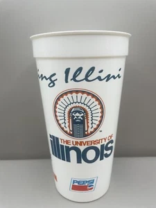 1996 Illinois Fighting Illini Football Chief Illiniwek Plastic Team Schedule Cup - Picture 1 of 6
