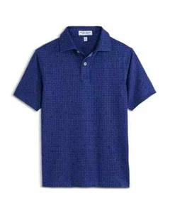 Peter Millar Skull in One Performance Jersey Polo Shirt Boys XS (5-6) Sport Navy - Picture 1 of 18