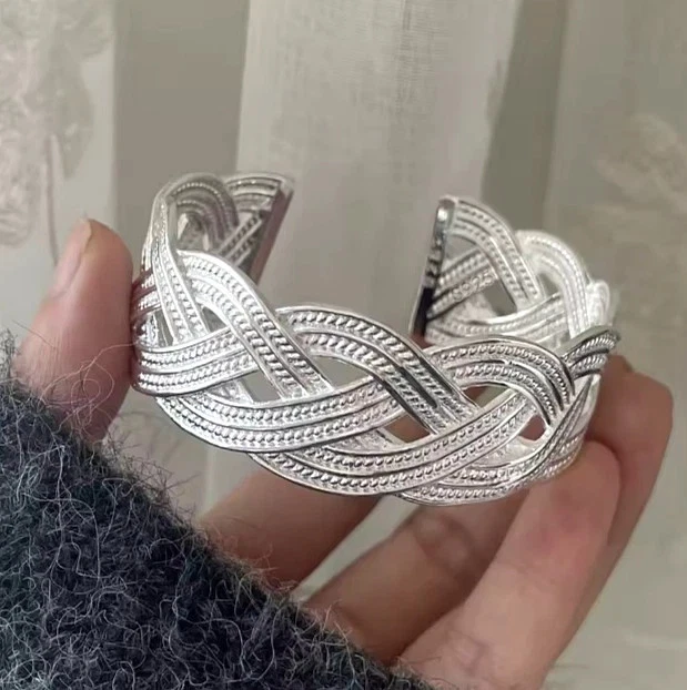 EDLES Armband 925 SILBER massiv Armkette BREITER ARMREIF Armzange Zirkonia Ring - Bild 1 von 3