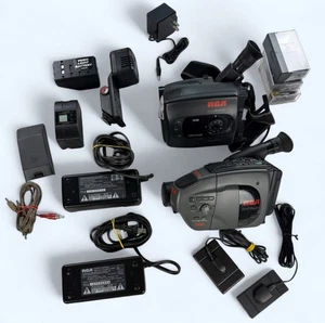 RCA Small Wonder CC176 & CC632 VHS-C Playback Camcorder + Accessories UNTESTED - Picture 1 of 13