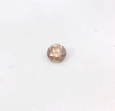 Conhaque redondo brilhante corte diamante natural marrom 0,24 ct, SI1 3,8 x 2,5 mm - Imagem 1 de 4