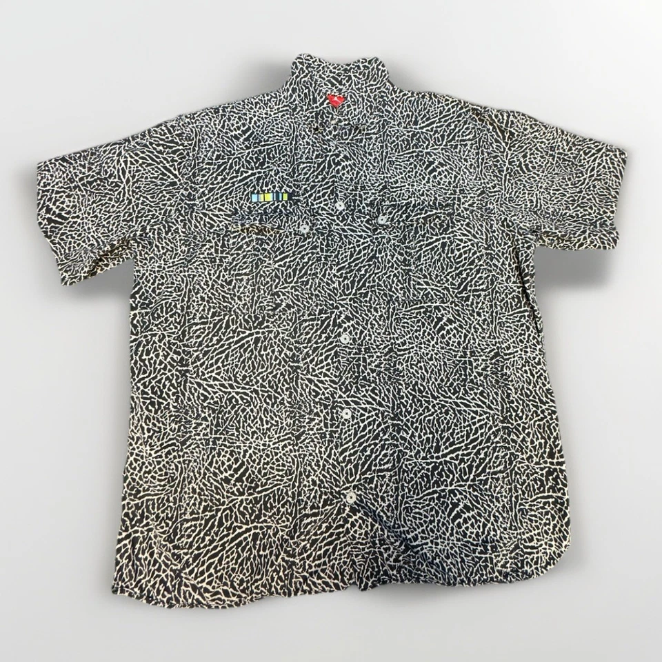 RARA Camisa Nike Jordan Estampado Elefante Militar Botón Frontal Para Hombres 4XL De Gran Tamaño Foto 1 de 4