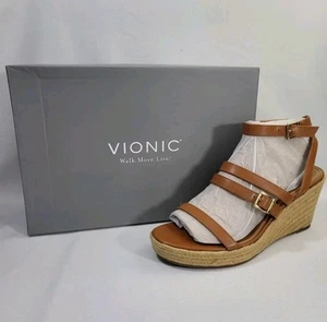 Vionic Women's SABINA Tan Wedge Sandal Size 11 - Picture 1 of 15