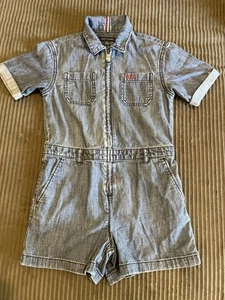 Tommy Hilfiger Girls One Piece Lightweight Jean Romper Size 10 - Picture 1 of 8