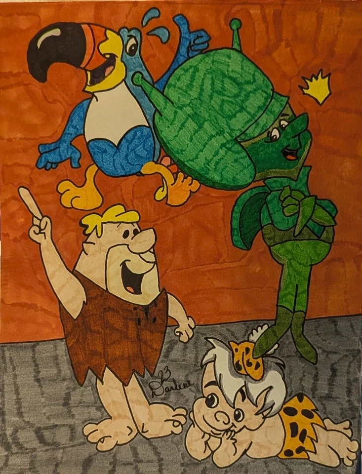 Anuncios/dibujos animados de cereales retorcidos Tucan Sam, Barney. & the Great Gazoo de Darlene Foto 1 de 1