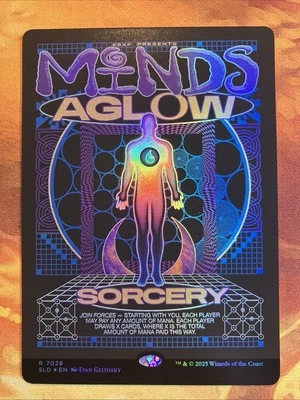 MTG Rainbow Foil Borderless Minds Aglow Secret Lair: X KEXP: You Are Not Alone!! - Image 1 of 2