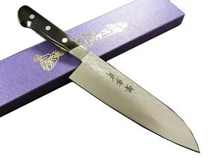 Japan NEW Sakai Takayuki Santoku Knife 180mm Aogami Steel 07207 - Picture 1 of 9