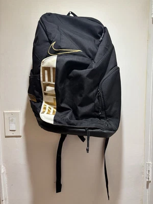 Mochila deportiva Nike Hoops Elite Pro negra metálica dorada baloncesto gimnasio Foto 1 de 4