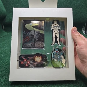 2023 Hallmark Disney 100 Star Wars Juego de 4 adornos retro de metal para árbol de Navidad - Imagen 1 de 7