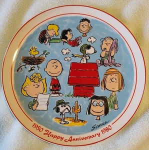 Snoopy und Gang Teller von Schmid Peanuts Jubiläum 1950-1980 10" #2599 - Bild 1 von 7