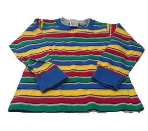 Vintage Kids Talk Jungen 3T mehrfarbig gestreiftes Langarmshirt Made in USA - Bild 1 von 9